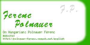 ferenc polnauer business card